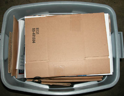 Step 5: Cardboard on top 